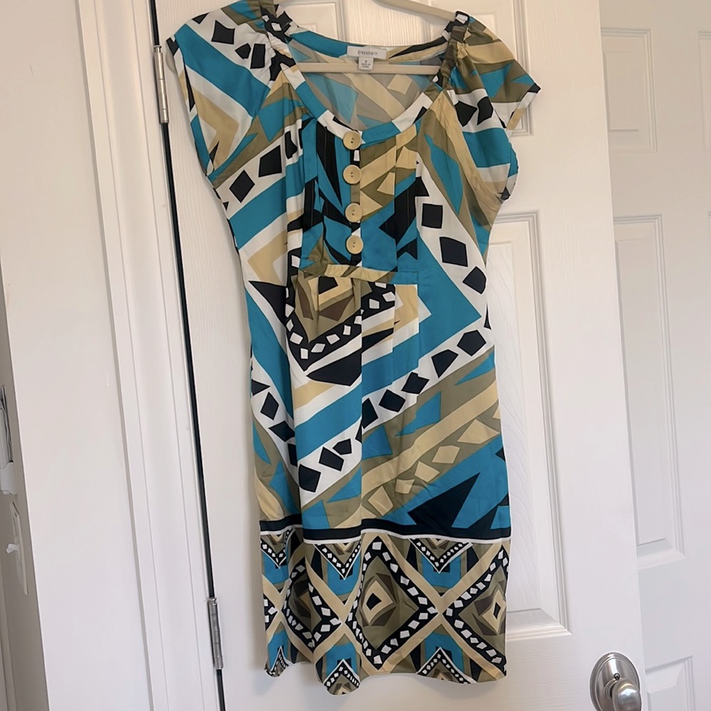 Dress Barn knee length/short colorful printed dress